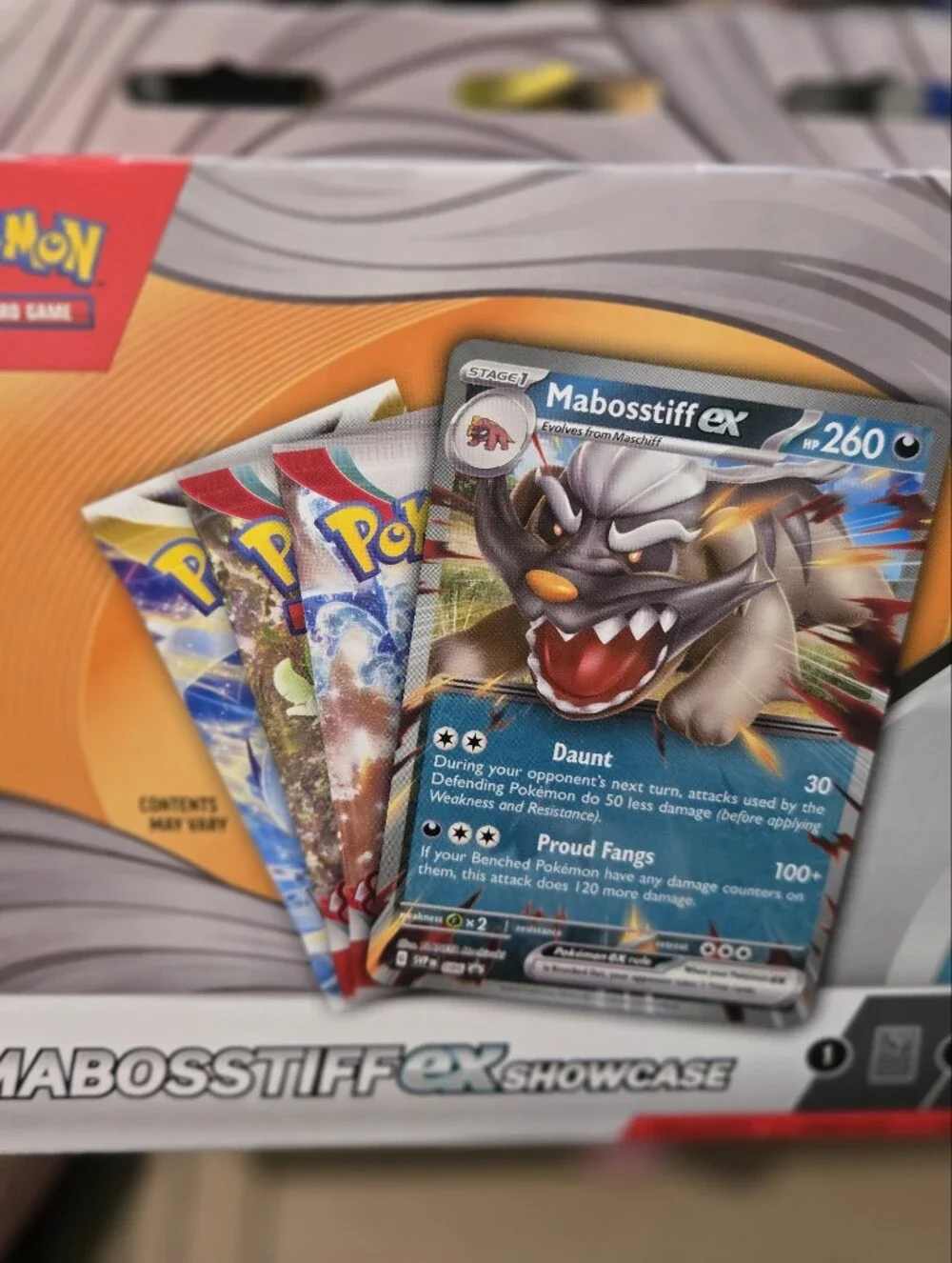 Pokémon Mabosstiff EX Showcase Box - Blue/Red Accent 2 Sealed Boxes